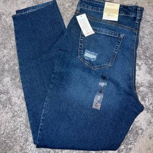 Curvy Fit Ripped Skinny Jeans